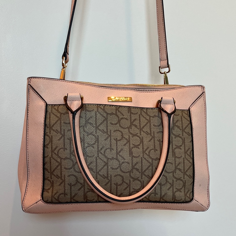 Calvin Klein Blush and Taupe Satchel - Picture 3 of 14